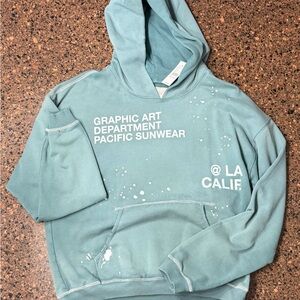 PacSun Green Hoodie with Graphic Design